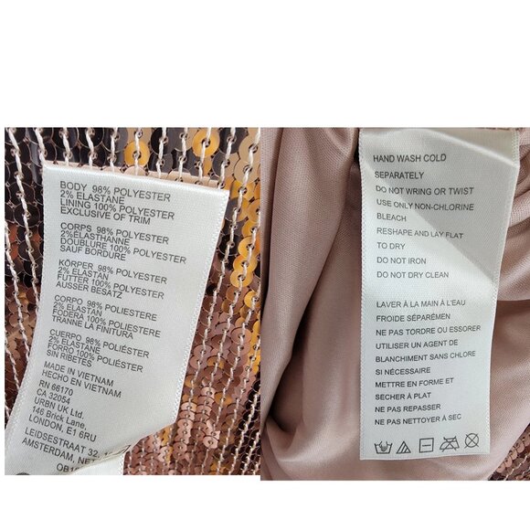 NWT $168 Beautiful Free People Sophie Sequined Mini Dress Size M  New Years Eve! - Picture 9 of 12